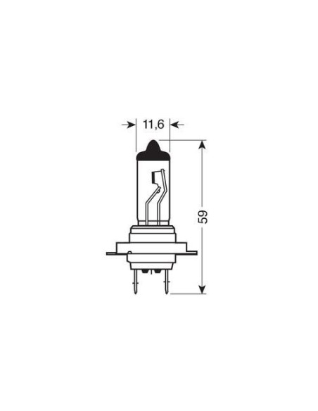 Lampada alogena H7 24V 70W PX26d 3200K Osram Truckstar Pro