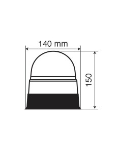 Lampada emergenza con luce rotante a Led 12 24V omologata 2