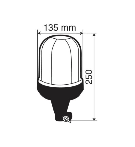 Lampada emergenza con luce rotante a LED 12 24V RL 2
