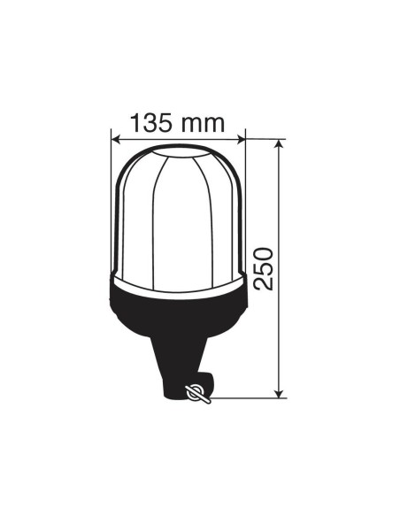 Lampada emergenza con luce rotante a LED 12 24V RL 2