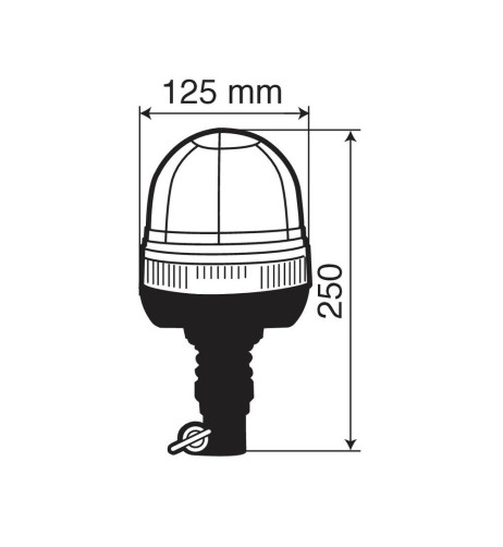 Lampada emergenza con luce rotante a LED 12 24V RL 3