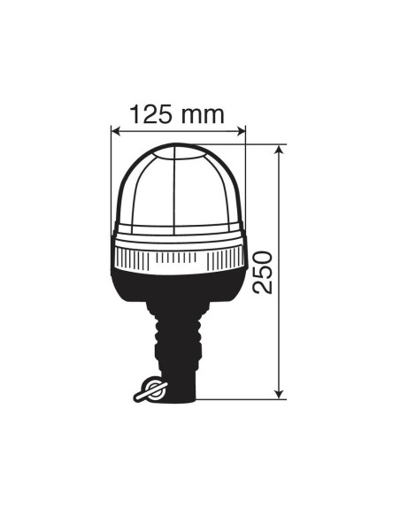 Lampada emergenza con luce rotante a LED 12 24V RL 3