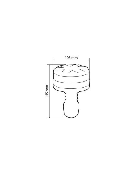 Lampada emergenza con luce rotante a LED 9 32V RL 15