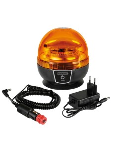 Lampada emergenza con luce rotante a led ricaricabile 9 30V 230V