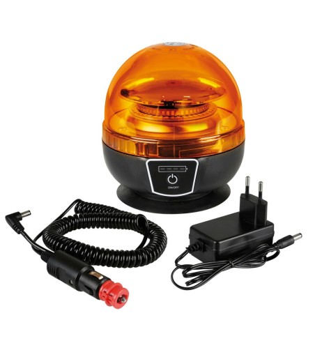 Lampada emergenza con luce rotante a led ricaricabile 9 30V 230V