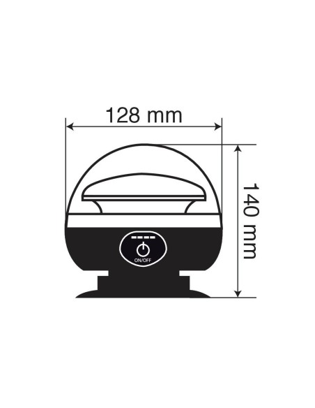 Lampada emergenza con luce rotante a led ricaricabile 9 30V 230V