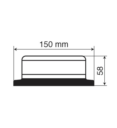 Lampada emergenza RL 6 con luce rotante a LED 12 24V omologata