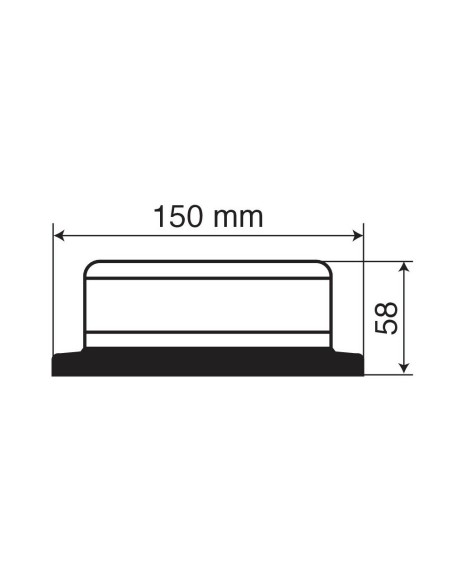 Lampada emergenza RL 6 con luce rotante a LED 12 24V omologata