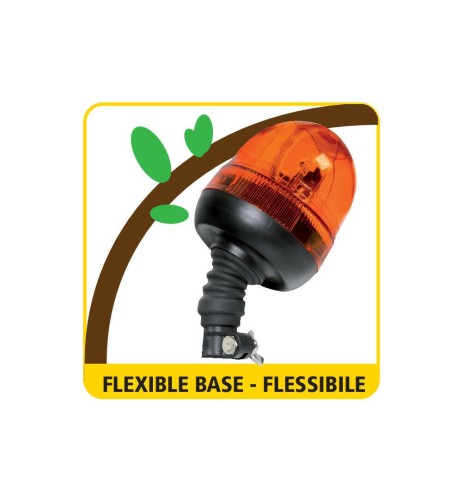 Lampada emergenza RL 9 con luce rotante a LED 12 24V DIN omologata