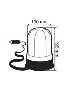 Lampada rotante alogena 12 24V lampeggiante RH 2 base magnetica e ventosa 2