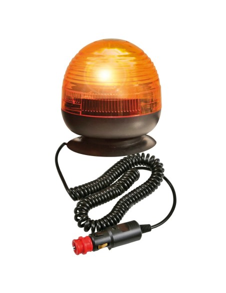 Lampada rotante alogena 12 24V lampeggiante RH 4 base magnetica e ventosa