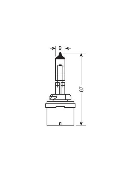 Lampadina alogena 12V PG13 H27 1 Osram Original line