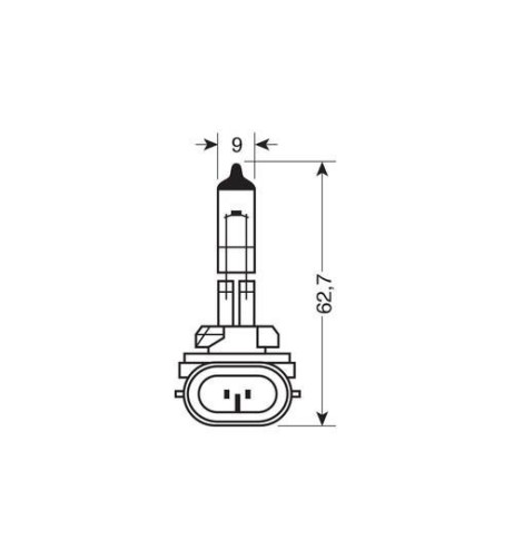 Lampadina alogena 12V PGJ13 H27 2 Osram Original line