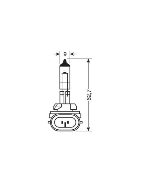 Lampadina alogena 12V PGJ13 H27 2 Osram Original line