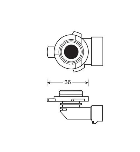 Lampadina alogena 12V PX22d HIR2 Osram Original line