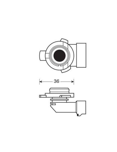 Lampadina alogena 12V PX22d HIR2 Osram Original line