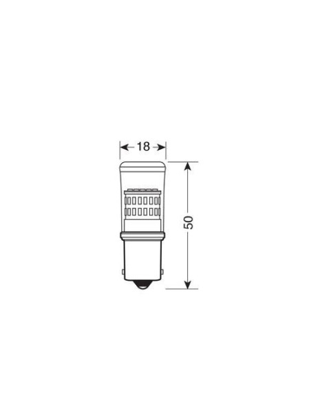 Lampadina auto P21W BA15s 48 led SMD 12 24V doppia polarita 