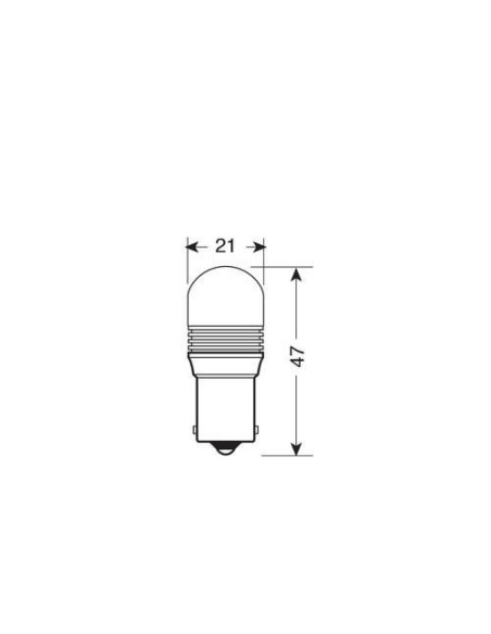 Lampadina auto P21W BA15s mega led 3D 12V doppia polarita 