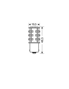 Lampadina Hyper Led 24 28V BA15s P21 5W 39 LED 2