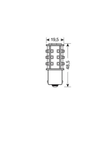 Lampadina Hyper Led 24 28V BA15s P21 5W 39 LED