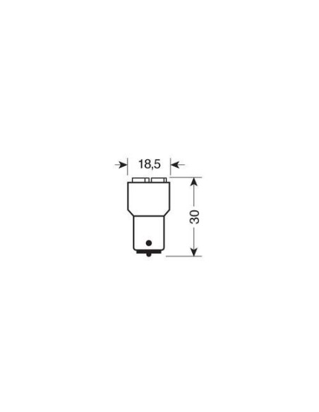 Lampadina Hyper Led 24V BA15s P21W 4 LED blu