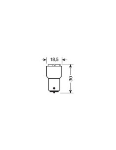 Lampadina Hyper Led 24V BA15s P21W 4 LED rossa 2