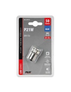 Lampadina Led 24 32V BA15s P21W 10 LED 50lm blu 2