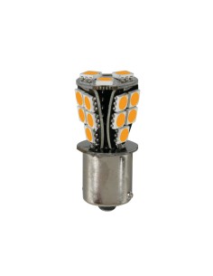 Lampadina Led 24 32V BA15s P21W 18 LED 110lm arancio