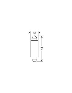 Lampadina siluro 12x41mm SV8 5 8 Mega led 9 32V 2