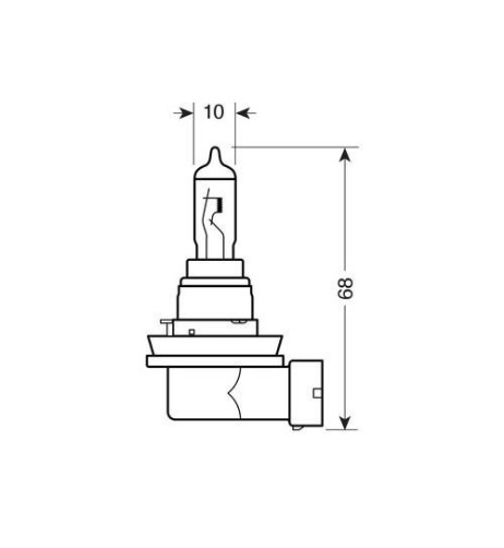 Lampadina singola alogena 12V H16 PGJ19 3 19W 3100K 480LM
