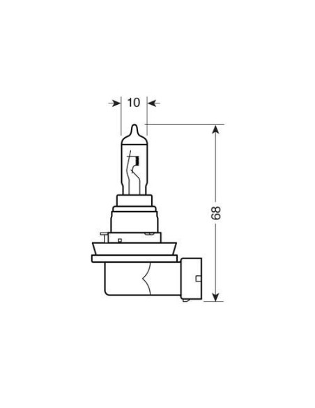 Lampadina singola alogena 12V H16 PGJ19 3 19W 3100K 480LM