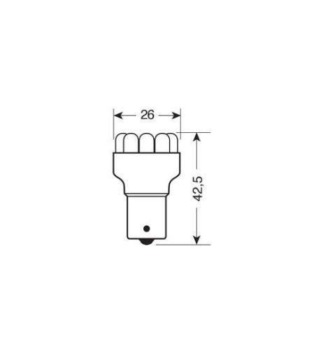 Lampadina singola Multi Led 11 Led 12V P21W BA15s BIANCO