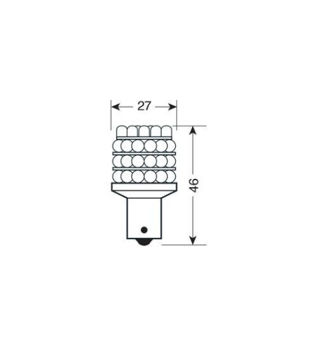 Lampadina singola Multi Led 36 Led 12V P21W BA15s ARANCIO