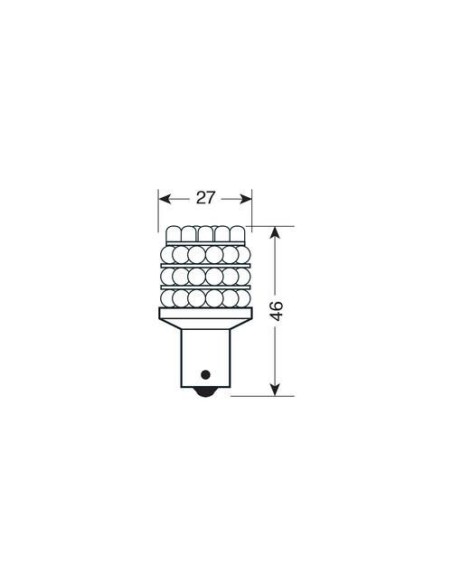 Lampadina singola Multi Led 36 Led 12V P21W BA15s BIANCO