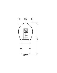 Lampadine 2 filamenti Standard Line S2 35W BA20d 12V moto scooter 2