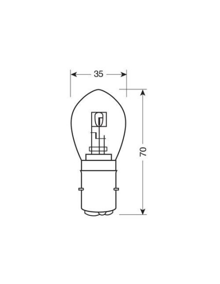 Lampadine 2 filamenti Standard Line S2 35W BA20d 12V moto scooter