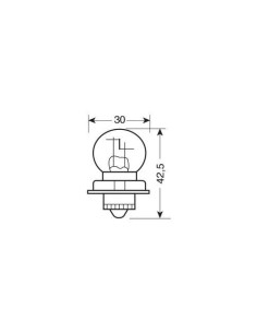 Lampadine asimmetriche Standard Line S3 30W P26s 12V moto scooter 2