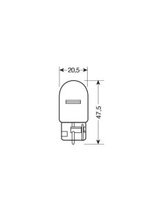 Lampadine zoccolo vetro Standard Line WY21W 21W W3x16d 12V moto scooter 2