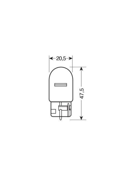 Lampadine zoccolo vetro Standard Line WY21W 21W W3x16d 12V moto scooter