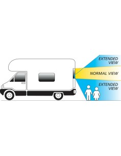Lente grandangolare adesiva auto camion camper 200x250mm 2