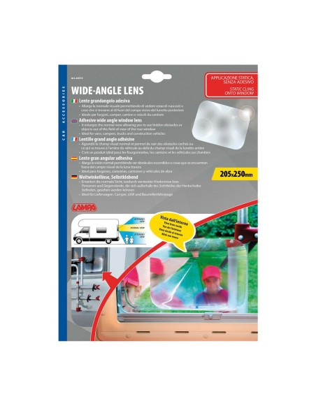 Lente grandangolare adesiva auto camion camper 200x250mm