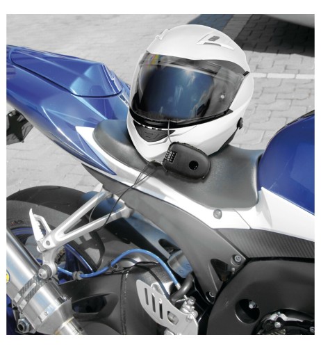 Lucchetto antifurto a combinazione con cavo retrattile in acciaio