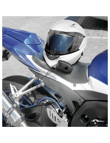 Lucchetto antifurto a combinazione con cavo retrattile in acciaio