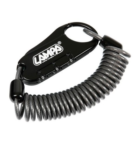 Lucchetto antifurto con cavo a spirale 150cm moto scooter casco