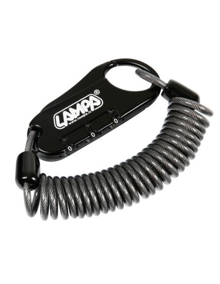 Lucchetto antifurto con cavo a spirale 150cm moto scooter casco