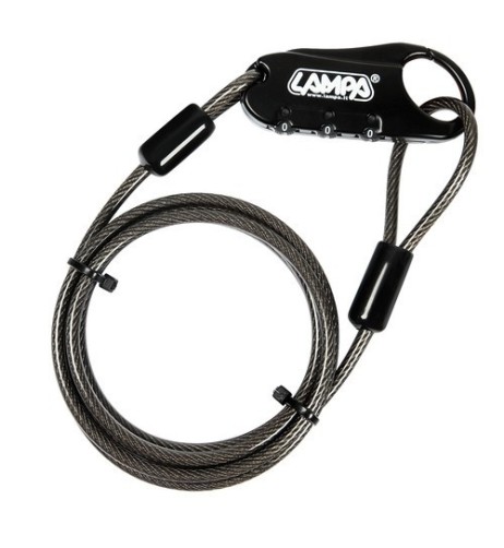 Lucchetto antifurto con cavo di sicurezza 150cm moto scooter casco