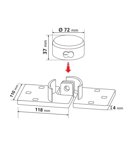 Lucchetto blocca porte posteriori rimorchi container camion
