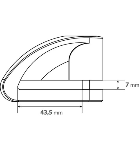 Lucchetto Stone bloccadisco perno 5 5mm Rosso