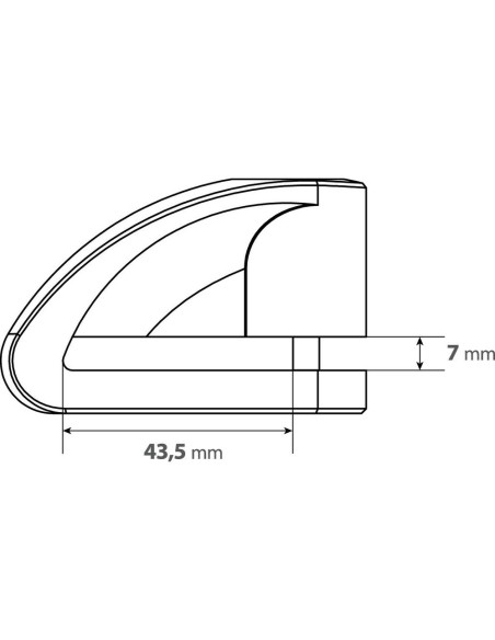 Lucchetto Stone bloccadisco perno 5 5mm Rosso