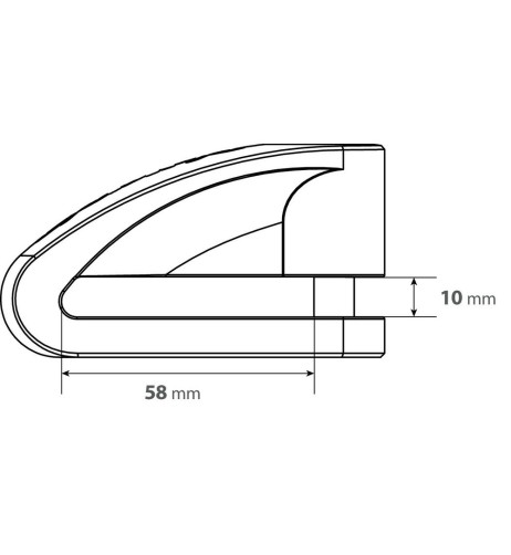 Lucchetto Stone XL bloccadisco perno 10mm Rosso